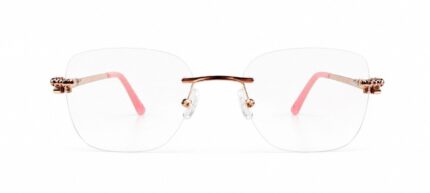 LD - SQUARE CAT EYE RIMLESS FRAME