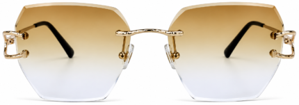 GEOMETRIC RIMLESS SUNGLASSES