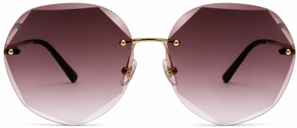 GEOMETRIC RIMLESS SUNGLASSES
