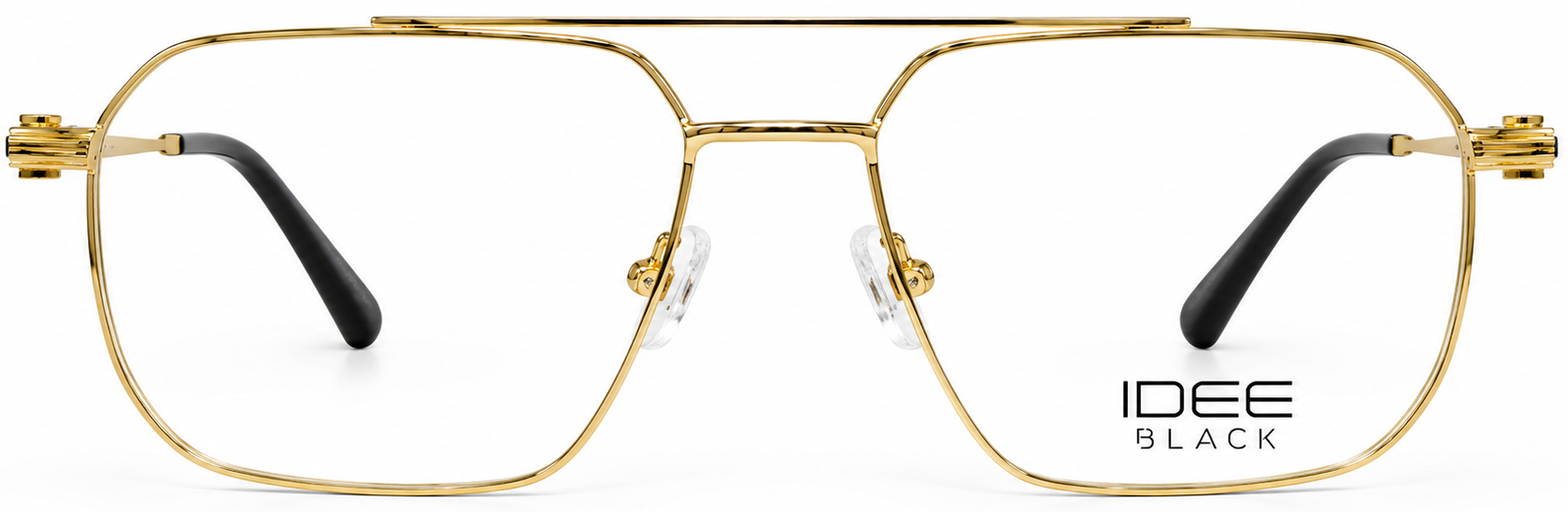 Luxury Gold Aviator Glasses with IDEE BLACK Logo